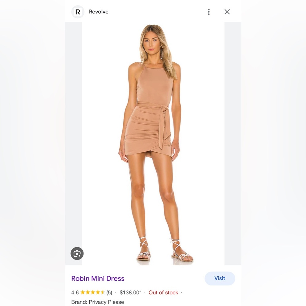 Mini dress with tie-waist built in!